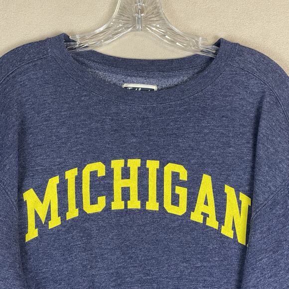 League Sweatshirt Mens XL Blue Michigan University Long Sleeve Pullover - Picture 2 of 10